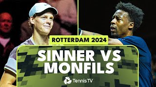 ENTERTAINING Jannik Sinner vs Gael Monfils Highlights  Rotterdam 2024 [upl. by Urial]