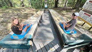 Alpine Slide Racing  Mammoth Valley Park [upl. by Nyrret660]