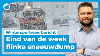 Wintersportweer voorjaarsvakantie eindigt met flinke sneeuwdump [upl. by Winni620]