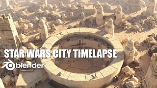 Making Star Wars City in BlenderFREE Buildings kit [upl. by Erasaec872]