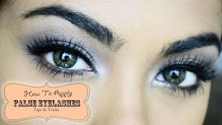 How To Apply False Lashes For Beginners w Tips amp Tricks [upl. by Yroggerg]