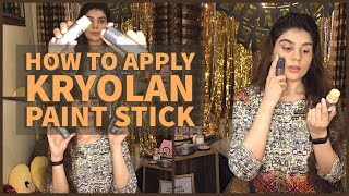 How to Apply KRYOLAN Paint Stick  Kryolan tv Paint Stick Review  Party Makeup with Kryolan 😍 [upl. by Olraced]