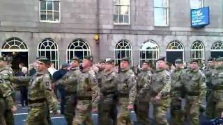 4 SCOTS Homecoming Parade from Afghanistan  Aberdeen 1 December 2011 [upl. by Guyer965]