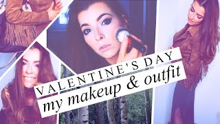 VALENTINES DAY 2016  MAKEUP amp OUTFIT [upl. by Wassyngton]