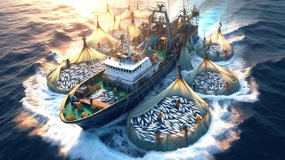 Incredible Catch and Process Witness the Mega Haul of Hundreds of Tons of Fish Processed Onboard [upl. by Aihseket]