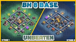 TOP 10 BEST BUILDER HALL 8 BASE  BH8 BASE WITH LINK  BH8 BASE LAYOUT  BH8 ANTI 3 STAR BASE [upl. by Clapper]