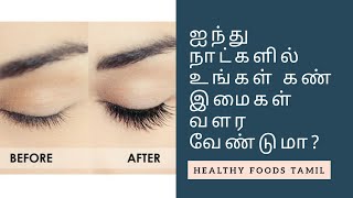 How to Grow Long and Thick Eyelashes in 5 Days at Home  Eye Tips  Healthy Foods Tamil [upl. by Inilam]