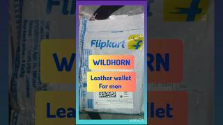 WILDHORN leather men wallet reviewflipkartshortsunboxingytshort [upl. by Acirat]