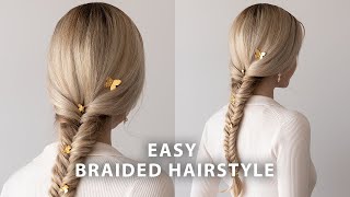 How To Fishtail Braid Your Own Hair💗✨ [upl. by Rinum]