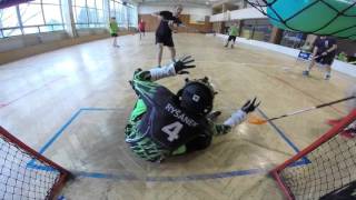 GoPro HERO  Floorball goalie saves part 5 [upl. by Nonnaihr604]