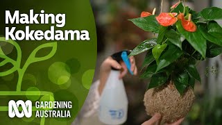 How to make a Kokedama  Indoor plants  Gardening Australia [upl. by Kcod849]