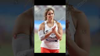 Maria Andrejczyk javelin thrower silver medal for child🤗 [upl. by Malita]