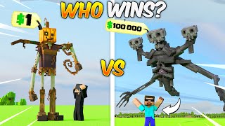 1 vs 100000 MOB BATTLE in Minecraft [upl. by Wulf]