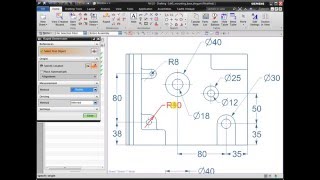 NX CAD 2D Drafting  Create inferred dimensions [upl. by Hannavas]