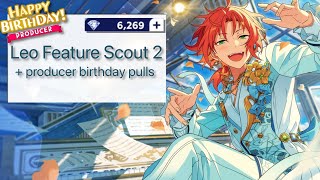 Tsukinaga Leo Feature Scout 2 amp Producer Birthday Pulls  Ensemble Stars [upl. by Lamee]