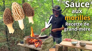 Sauce aux MORILLES en pleine forêt Recette de grandmère RAPIDE et FACILE [upl. by Milburt619]