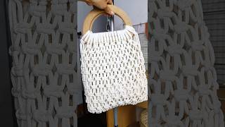 Una cartera clásica en macramé que nunca pasará de moda💖👜 macrame macrametutorial cartera fiber [upl. by Notsirt]