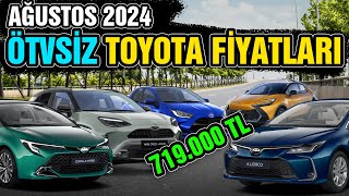 2024 Ağustos Toyota ÖTV Muafiyetli Engelli Araç Fiyatları  Corolla Yaris CHR RAV4 [upl. by Destinee]