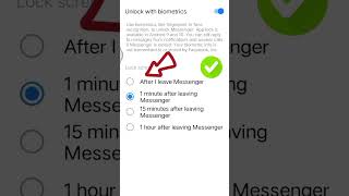 PAANO I LOCK ANG MESSENGER PAANO ISECURE ANG MESSENGER tutorial wow trending fyp shorts [upl. by Hearsh621]