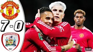 MANCHESTER UNITED VS BARNSLEY LIVE CARABAO CUP MATCH VIEW EFL 202425 [upl. by Postman]