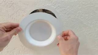 HOW TO REMOVE AND REPLACE A RECESSED LED CEILING LIGHT [upl. by Daney737]