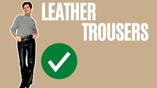 How To Style Leather Trousers For Women Over 50 [upl. by Selemas457]