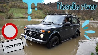 Mosel Hochwasser mit Lada Niva 4x4  Cochem  Лада Нива  Valwig [upl. by Nya]