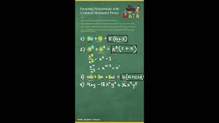 Factoring Polynomials with Common Monomial Factor  Bunny Math Bits  Math Teacher Vannie [upl. by Graces]