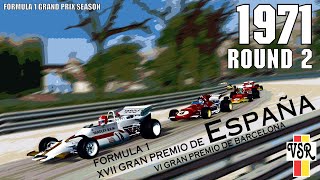 1971  Grand Prix von Spanien  Formula 1  Automobilista [upl. by Kcirej]