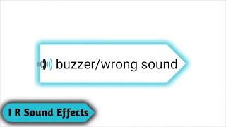 WrongBuzzer sound  Copyright Free Sound Effects [upl. by Aikit839]