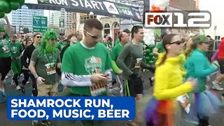 Portlanders celebrate St Patrick’s Day with Shamrock Run festival music [upl. by Ostler]