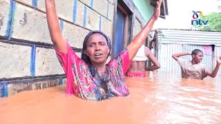 Flood water rises to shoulder level around Garissa town [upl. by Can]