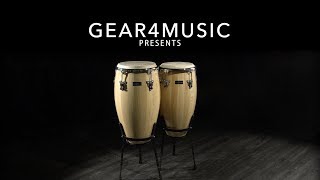 Conga Drums 1175quot  125quot Set with Stands  Gear4music demo [upl. by Lymann801]