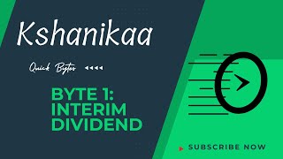 Byte 1 Interim dividend [upl. by Kylah]