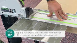 AluSplash Installation Top Tips  3 Achieving a clean cut with the panel [upl. by Einolem]