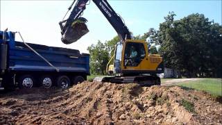 Volvo 140 Excavator Loading Dirt [upl. by Tnarud]