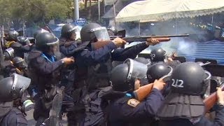 Protestors open fire on Thai security forces [upl. by Ayoras]