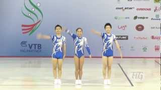 Trio Japan  Aerobic World Age Group 2012 [upl. by Eicyac]