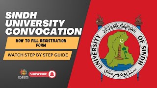 University of SIndh Convocation  How to Fill Registration Form  Convocation 2025 [upl. by Ennaillek333]