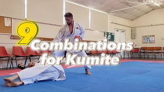 Karate 9 Combinations to try in your next Kumite session [upl. by Kroy]