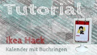 Tutorial Kalender mit Buchringen  Ikea Hack Bilderrahmen Tolsby  Harry Potter Printable [upl. by Barger]