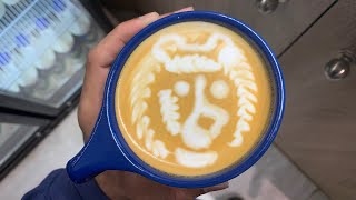 Speciality Coffee Training  Barista art skills  Coffee Latte Art Tutorial Coffee art Lion [upl. by Scrivenor]