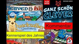 Kennerspiel des Jahres 2018  Nominierungslisten  SpieLama [upl. by Nwaf]