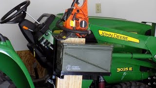 JD 3025e Ammo can and chainsaw mount complete [upl. by Biddick]