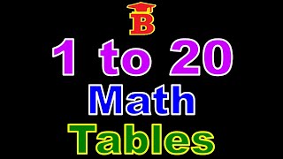 1 to 20 Math Tables [upl. by Kawai]