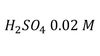 Como preparar una solución de H2SO4 002 M Química General [upl. by Oisorbma]