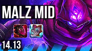 MALZAHAR vs NAAFIRI MID  Rank 1 Malz 318  EUW Challenger  1413 [upl. by Dihgirb591]