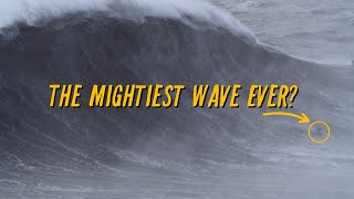 INCREDIBLE RECORD ALERT Lucas Chumbos MONSTER Wave at Nazaré  Feb 24th [upl. by Nimaynib]