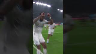 Aubameyang front flip acrobatic celebration goal vs Ajax shorts [upl. by Yslek484]