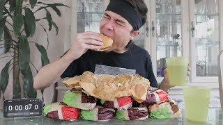 10 Whopper Challenge fastest time ever [upl. by Elleined]